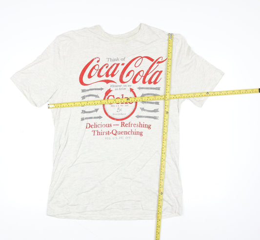 TU Women’s Grey Coca-Cola Graphic T-Shirt Size M Short Sleeve Cotton