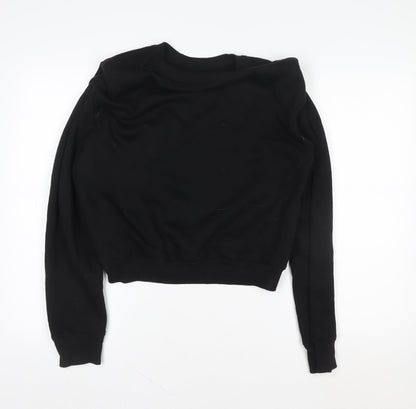 Womens UK Size M Zara Black Pullover Sweatshirt