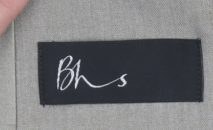 BHS Women Beige Size 14 Classic Two-Button Blazer Jacket