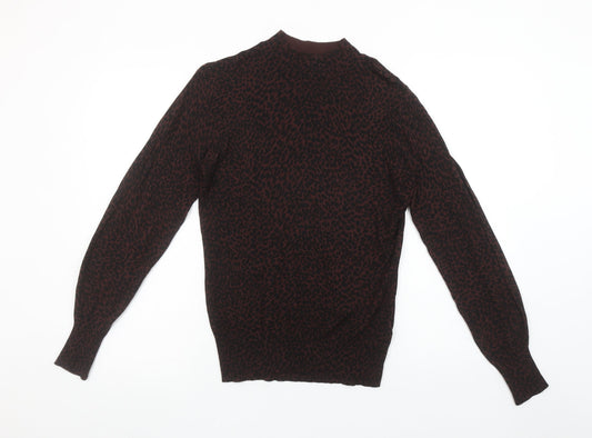 Womens UK Size S Oasis Brown Pullover Jumper