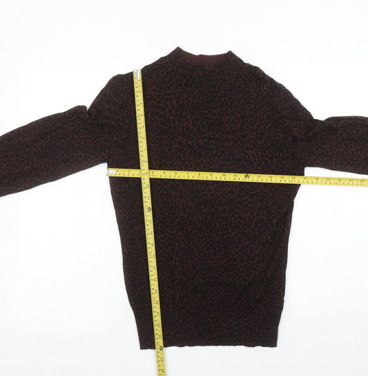 Womens UK Size S Oasis Brown Pullover Jumper