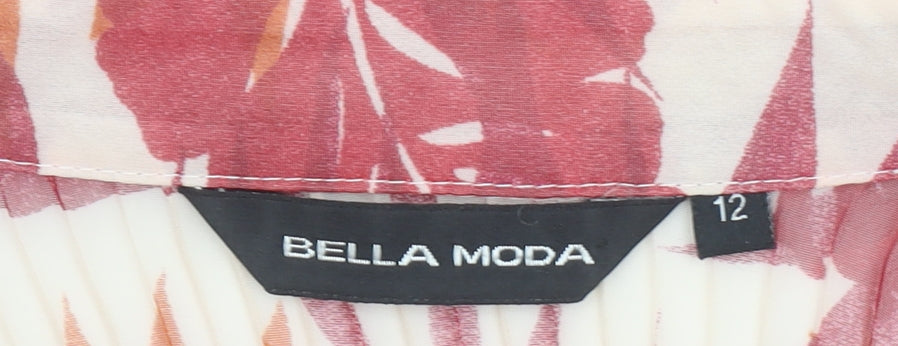 Womens UK Size 12 Bella Moda Multicoloured Classic Blouse
