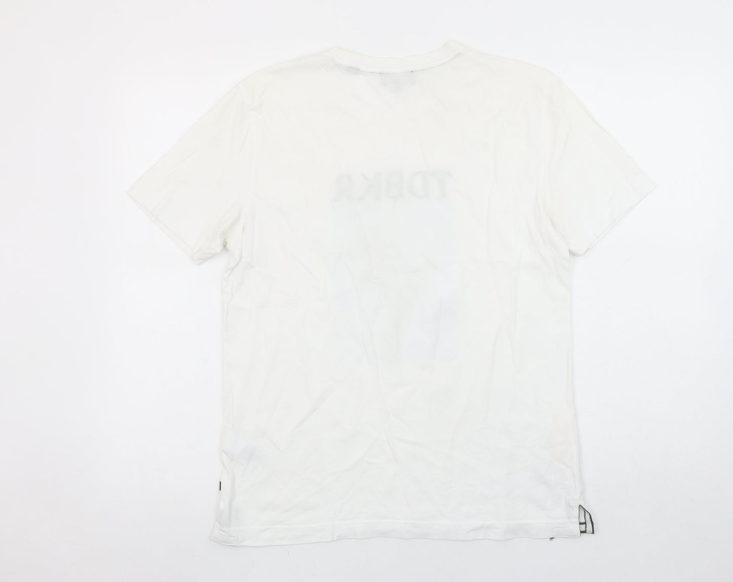 Ted Baker Men's White Graphic Floral Print Cotton T-Shirt Size M