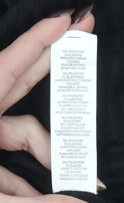 Boohoo Women’s Black Long Sleeve Midi Bodycon Dress Size 12