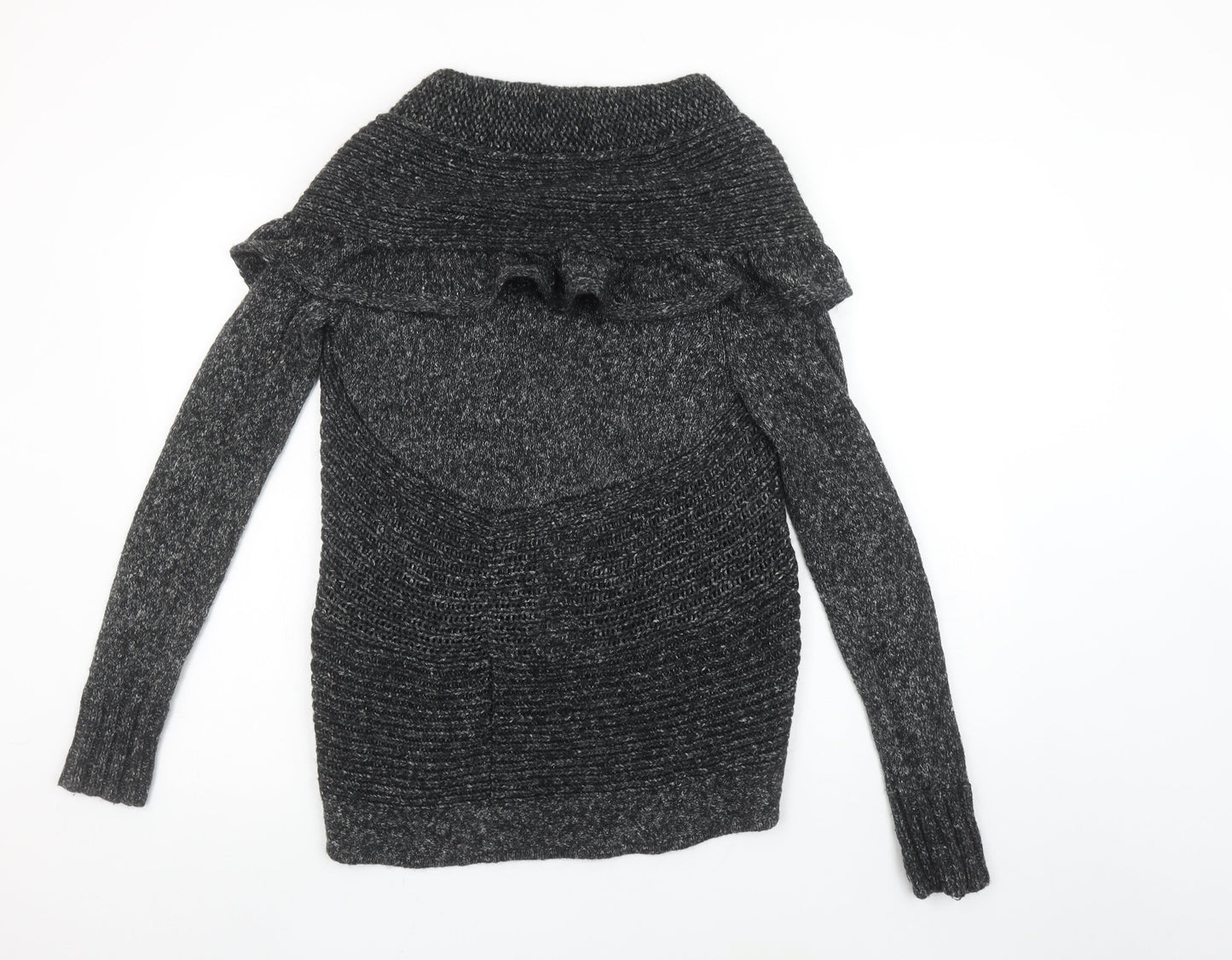 Womens UK Size 10 Laura Ashley Grey Cardigan Jumper