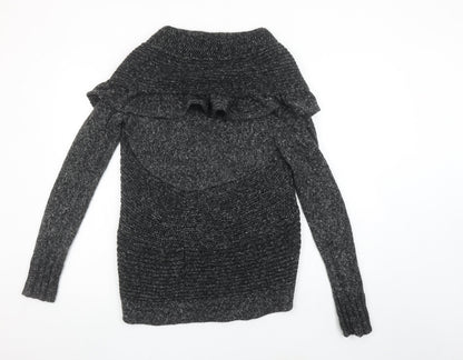 Womens UK Size 10 Laura Ashley Grey Cardigan Jumper
