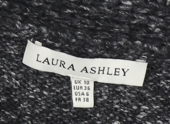 Womens UK Size 10 Laura Ashley Grey Cardigan Jumper