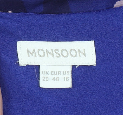 Monsoon Women’s Multicoloured V-Neck Wrap Dress Size 20