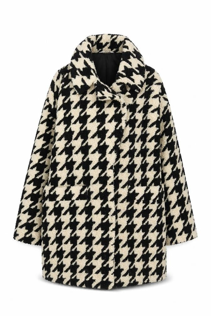 Womens UK Size 10 Red Herring Black Overcoat