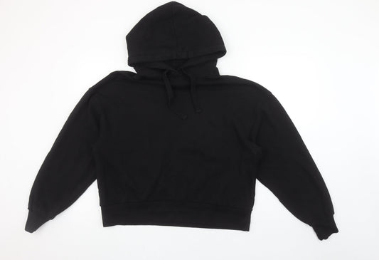 Womens UK Size M Pull & Bear Black Pullover Hoodie