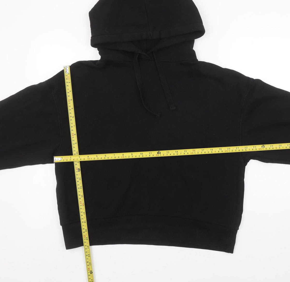 Womens UK Size M Pull & Bear Black Pullover Hoodie