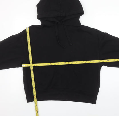 Womens UK Size M Pull & Bear Black Pullover Hoodie