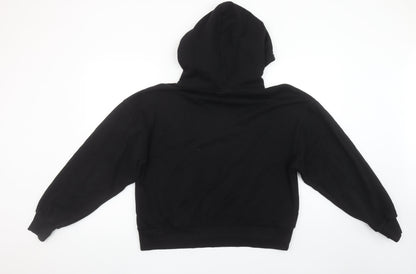 Womens UK Size M Pull & Bear Black Pullover Hoodie
