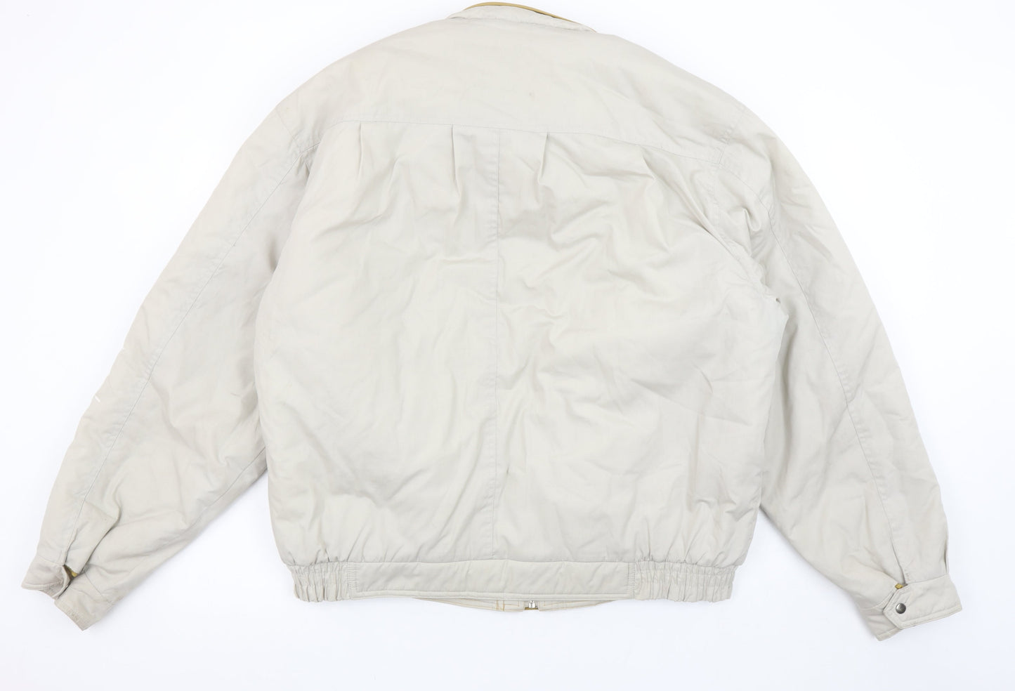 Mens UK Size L Greenwoods Beige Bomber Jacket