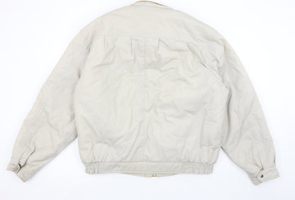 Mens UK Size L Greenwoods Beige Bomber Jacket