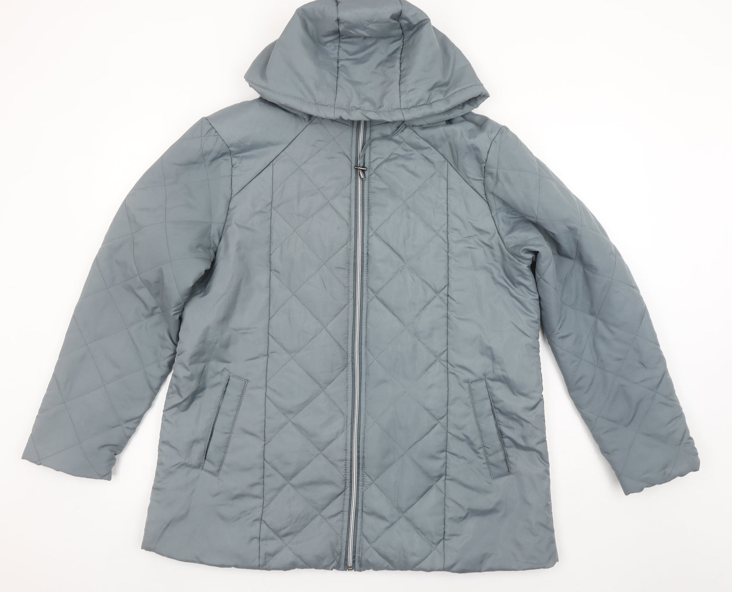 Womens UK Size M Anne De Lançay Grey Puffer Jacket