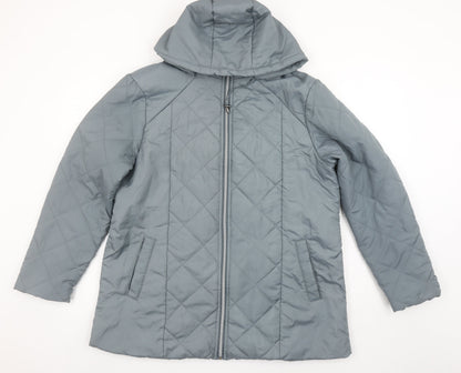 Womens UK Size M Anne De Lançay Grey Puffer Jacket
