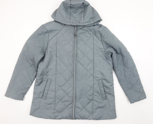 Womens UK Size M Anne De Lançay Grey Puffer Jacket