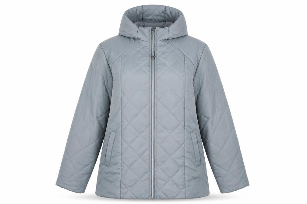 Womens UK Size M Anne De Lançay Grey Puffer Jacket