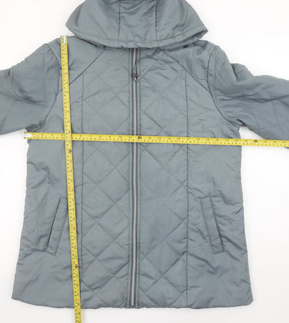 Womens UK Size M Anne De Lançay Grey Puffer Jacket