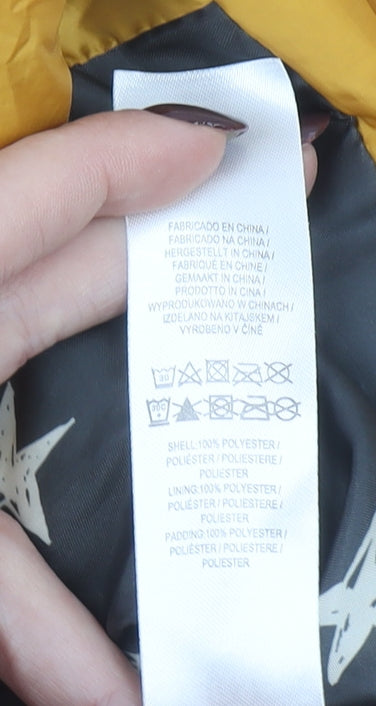 Primark Unisex Baby Yellow Puffer Jacket 12-18 Months Hooded Lightweight Coat