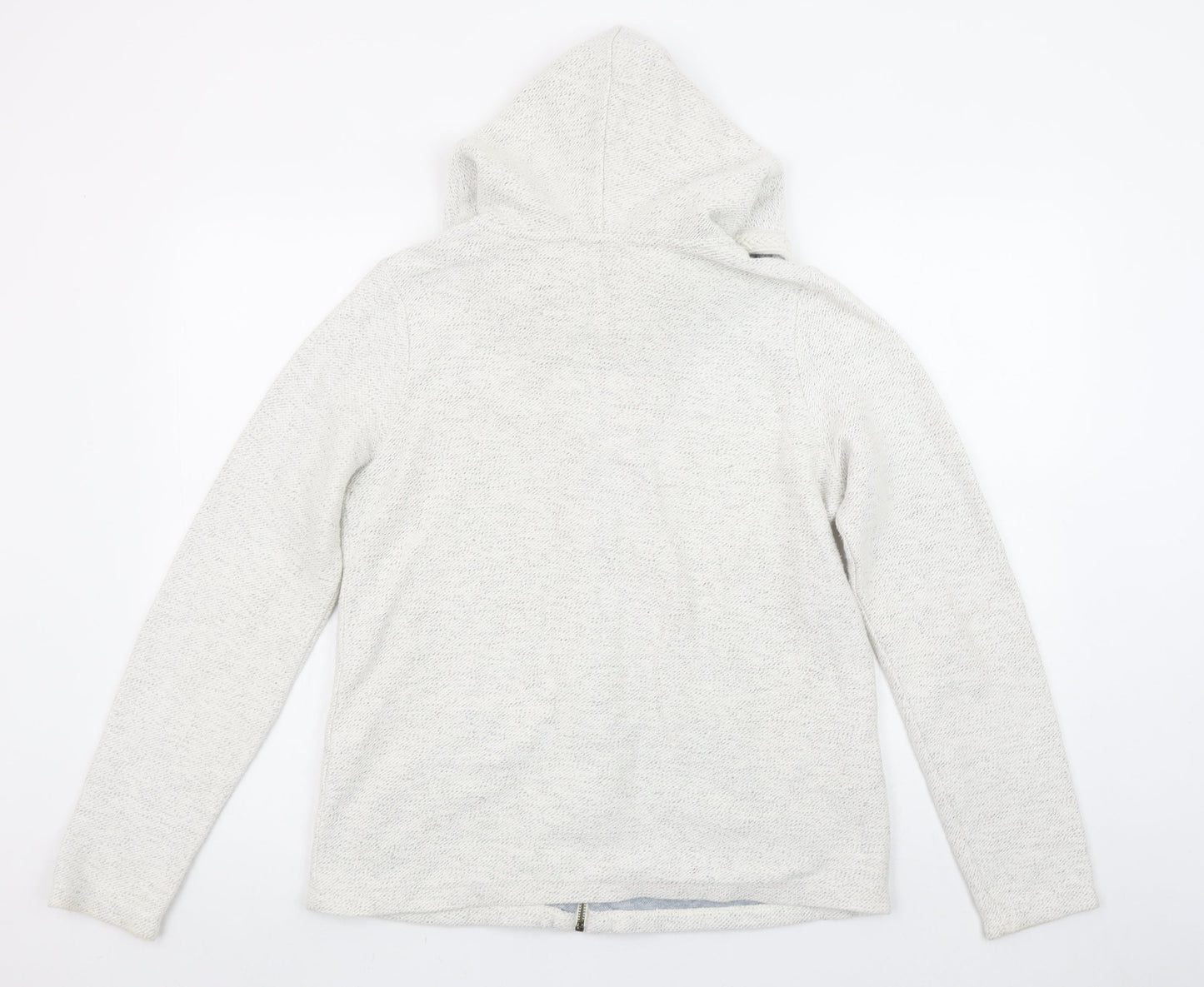 Fat Face Women's Ivory Hooded Full Zip Knit Jumper Size 12