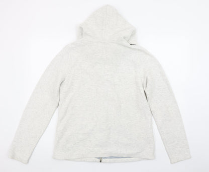Fat Face Women's Ivory Hooded Full Zip Knit Jumper Size 12