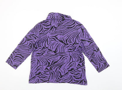 Womens UK Size 14 Paco Boutique Purple Classic Button-Up