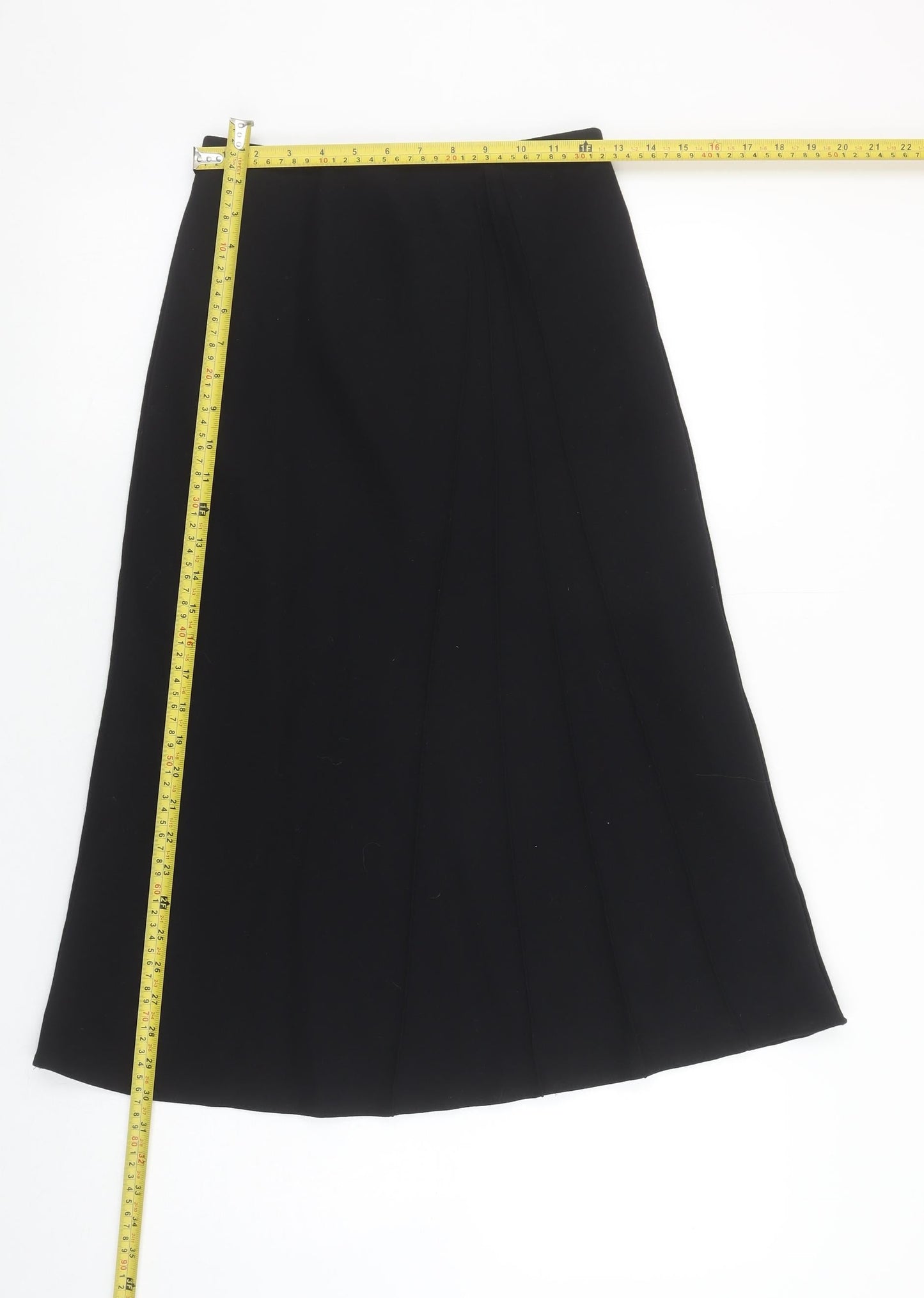 Marks and Spencer Womens Black Midi Pencil Skirt Size 8 Lined Workwear