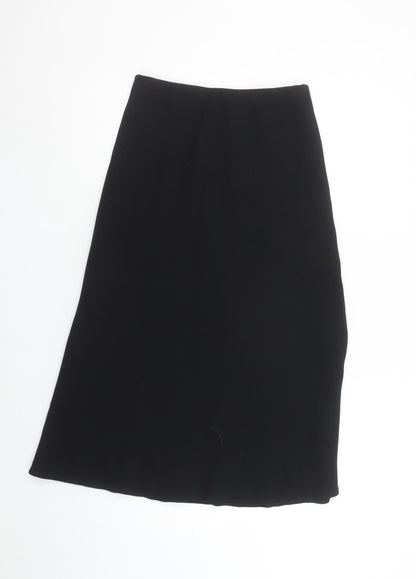 Marks and Spencer Womens Black Midi Pencil Skirt Size 8 Lined Workwear