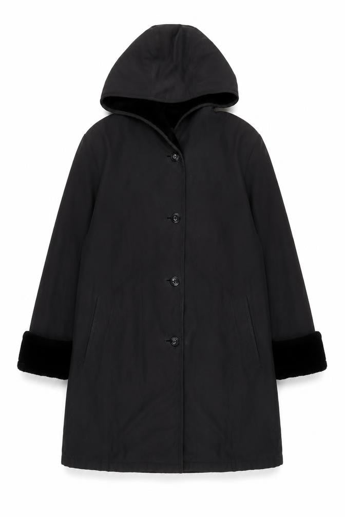 Womens UK Size 12 BHS Black Overcoat