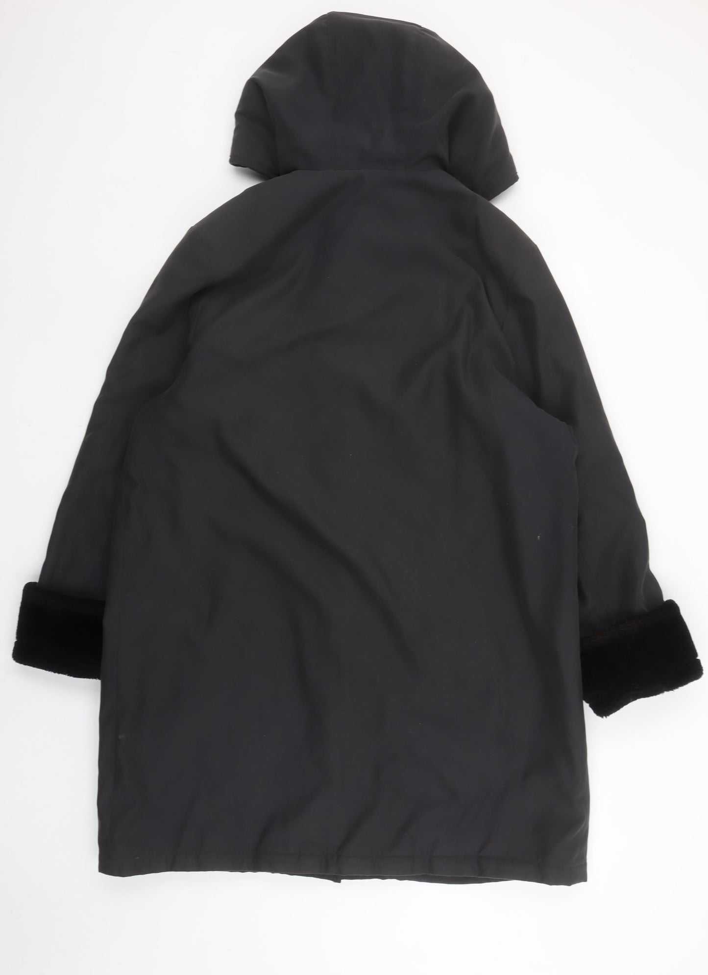 Womens UK Size 12 BHS Black Overcoat
