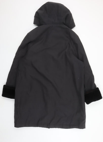 Womens UK Size 12 BHS Black Overcoat