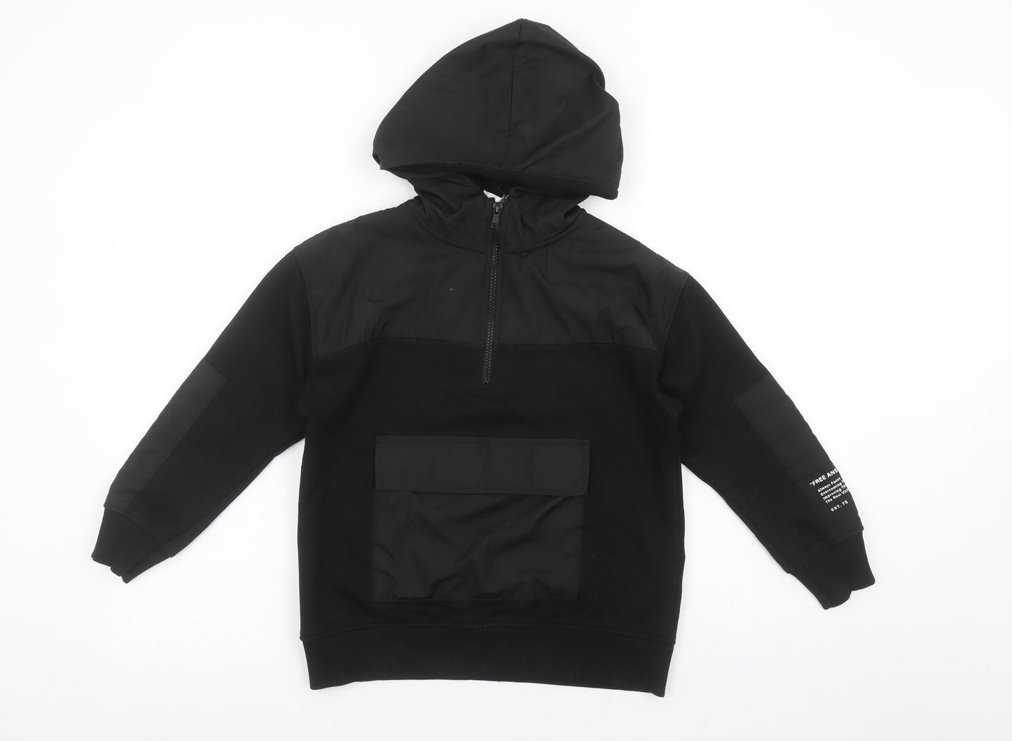 Boys UK Size 9 Years Zara Black Pullover Hoodie