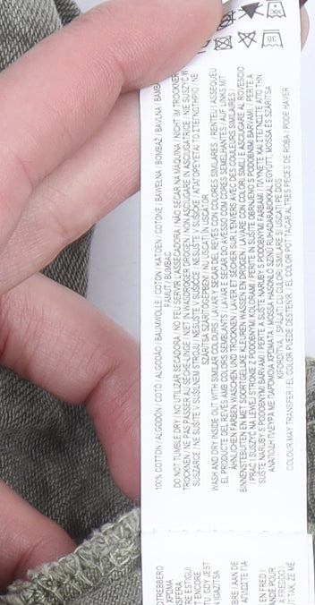 Primark Women Green Cotton Cargo Mini Skirt Size 14