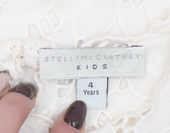 Girls UK Size 4 Years Stella McCartney Ivory Tunic Blouse