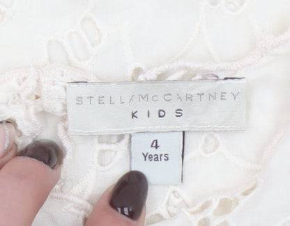 Girls UK Size 4 Years Stella McCartney Ivory Tunic Blouse