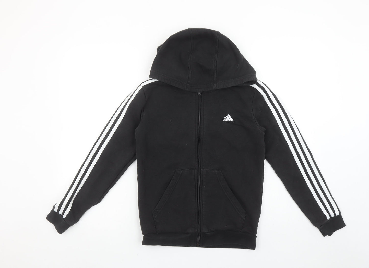 Boys UK Size 12 Years adidas Black Full Zip Hoodie