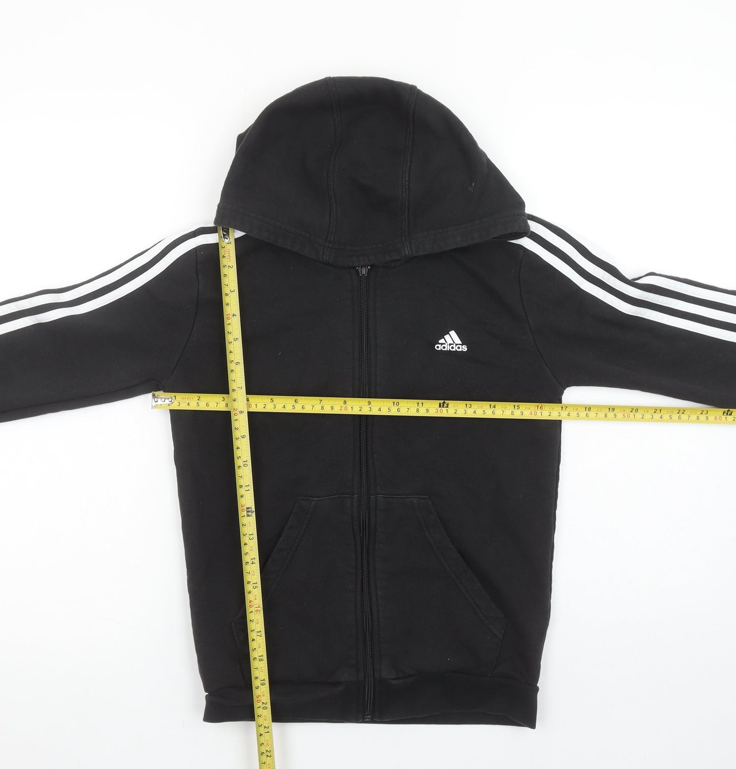 Boys UK Size 12 Years adidas Black Full Zip Hoodie