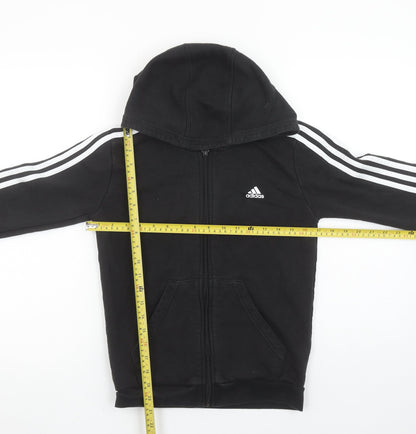 Boys UK Size 12 Years adidas Black Full Zip Hoodie