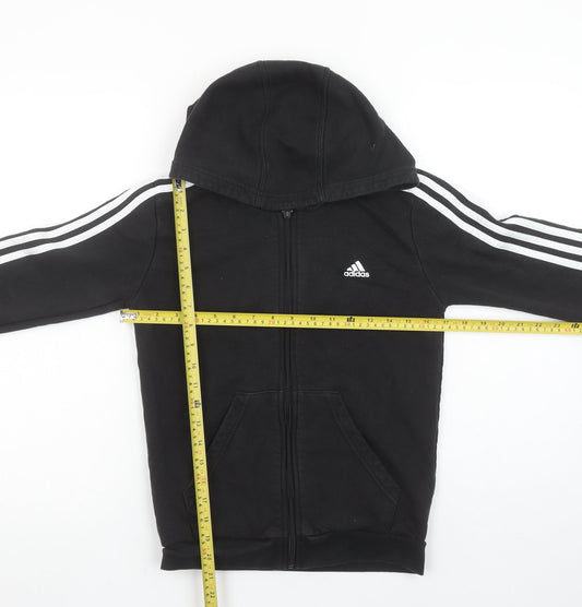 Boys UK Size 12 Years adidas Black Full Zip Hoodie