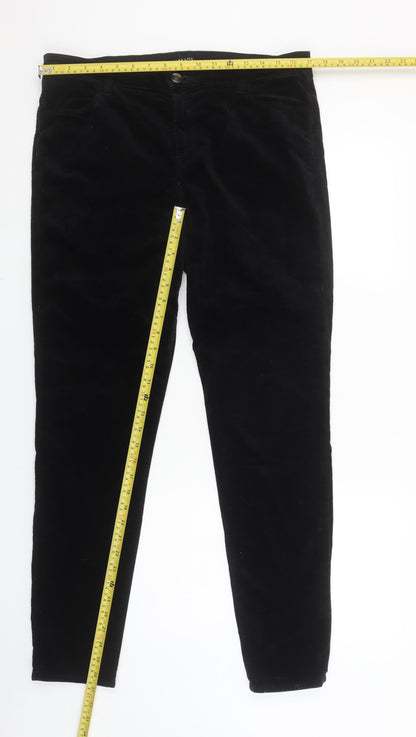 J Brand Women's Black Velvet Skinny Trousers Size 32