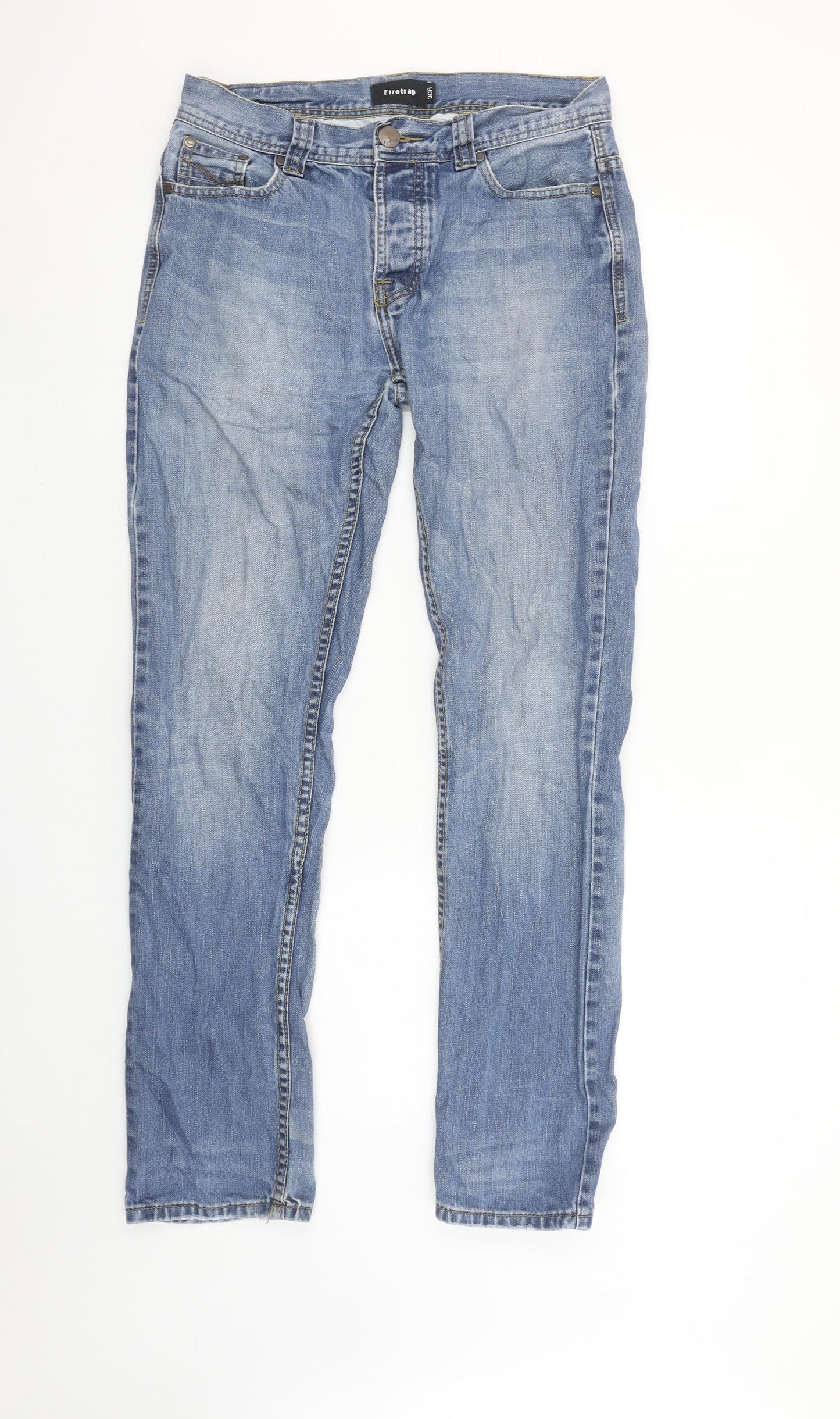 Firetrap Men’s Blue 30R Straight Fit Denim Jeans