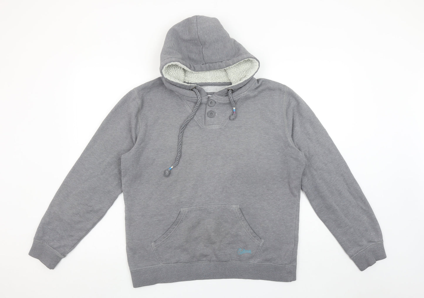 Womens UK Size 14 Saltrock Grey Henley Hoodie