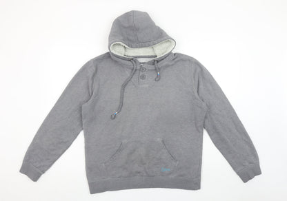 Womens UK Size 14 Saltrock Grey Henley Hoodie