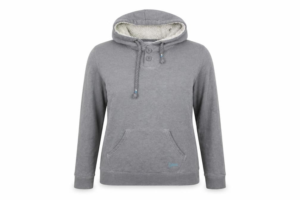Womens UK Size 14 Saltrock Grey Henley Hoodie