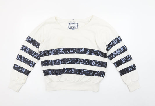 Womens UK Size 8 NEXT Ivory Pullover Sweatshirt