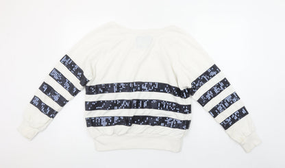 Womens UK Size 8 NEXT Ivory Pullover Sweatshirt