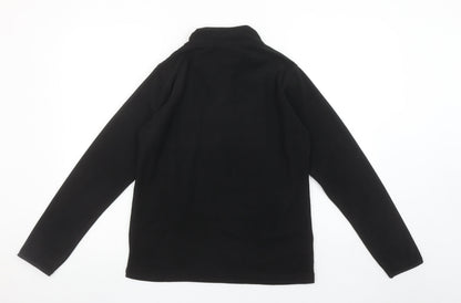 Roly Women's Black Fleece 1/4 Zip Pullover Sweatshirt Size 8 S