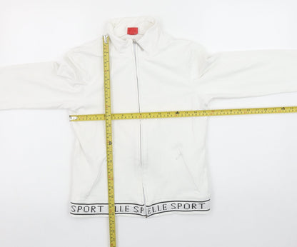 Womens UK Size 12 Elle Sport White Full Zip Hoodie